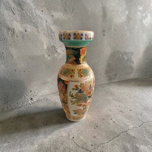 Floral Porcelain Vase in Multi-Color